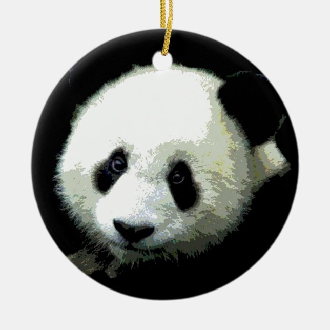 Panda Christmas Tree Ornament (Front)