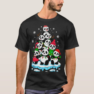 Panda Christmas Tree Panda Lover Xmas Squad Men Wo T-Shirt