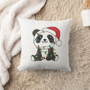 Panda Christmas Winter Animals Pandas Cushion