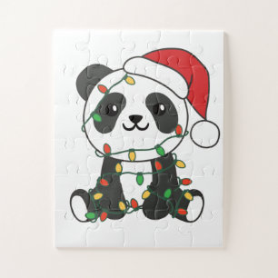 Panda Christmas Winter Animals Pandas Jigsaw Puzzl Puzzle