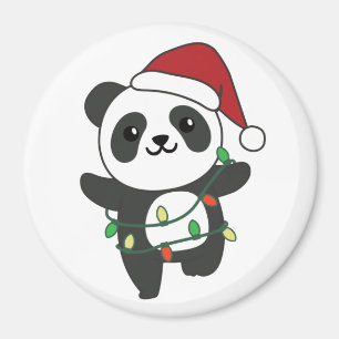 Panda Christmas Winter Animals Pandas Magnet
