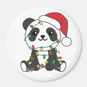 Panda Christmas Winter Animals Pandas Magnet