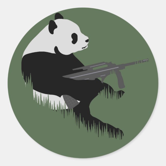 PANDA CLASSIC ROUND STICKER (Front)