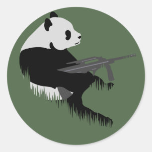 PANDA CLASSIC ROUND STICKER