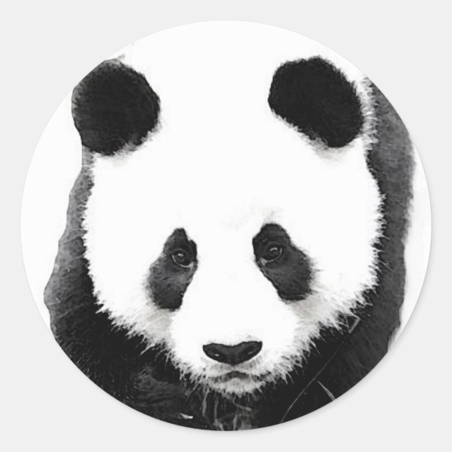 Panda Classic Round Sticker (Front)