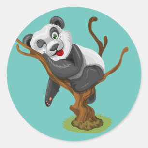 Panda  classic round sticker