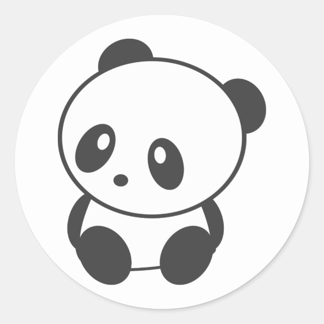 Panda Classic Round Sticker (Front)