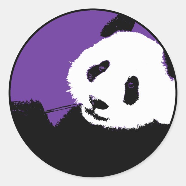 panda. classic round sticker (Front)
