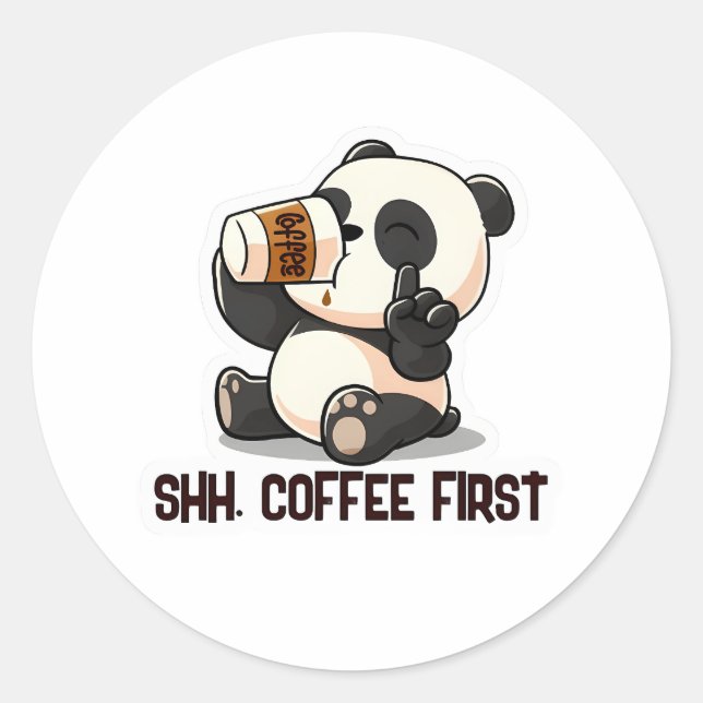 Panda Coffee First Sticker (Front)