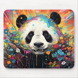 Panda Colourful Animal Enchanting  Mouse Pad