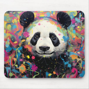 Panda Colourful Animal Enchanting  Mouse Pad
