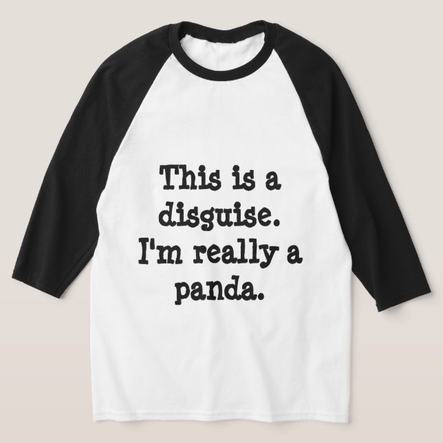 Panda Costume T-Shirt (Laydown)