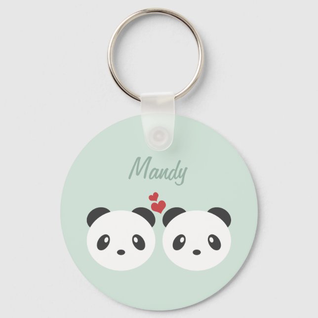 Panda couple key ring (Front)