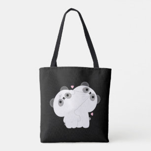 Panda Couple Tote Bag