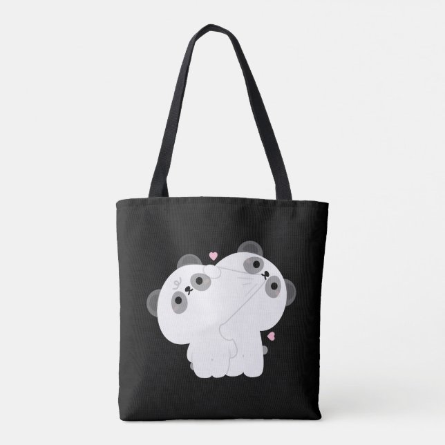 Panda Couple Tote Bag (Back)