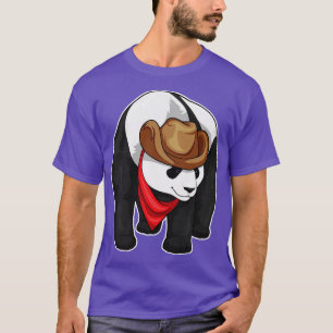 Panda Cowboy Cowboy hat T-Shirt