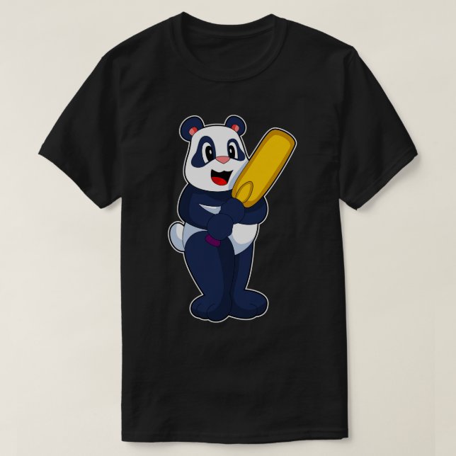 Panda Cricket Cricket bat T-Shirt (Design Front)