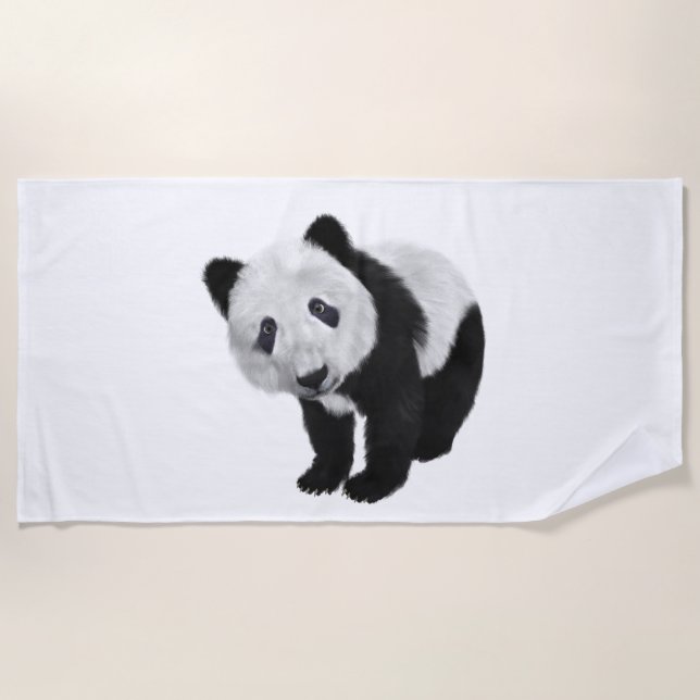 Panda Cub  Beach Towel (Front)