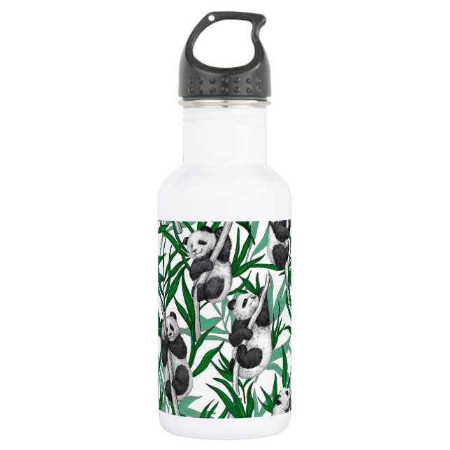 Panda cubs on 532 ml water bottle (Front)