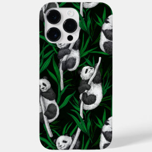 Panda cubs on dark green Case-Mate iPhone 14 pro max case