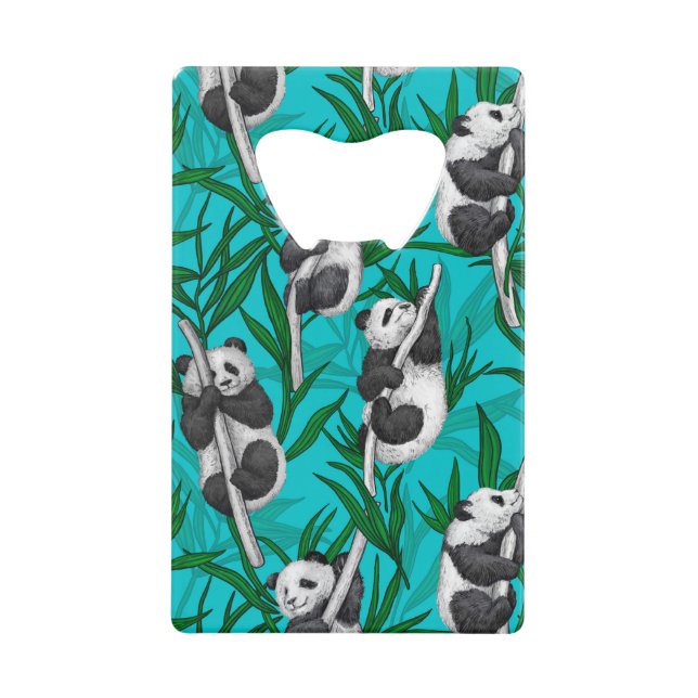 Panda cubs on turquoise (Front)