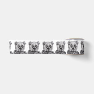 Panda Custom 3 in Wide Satin Ribbon, 2 Yard Spool Ribbon