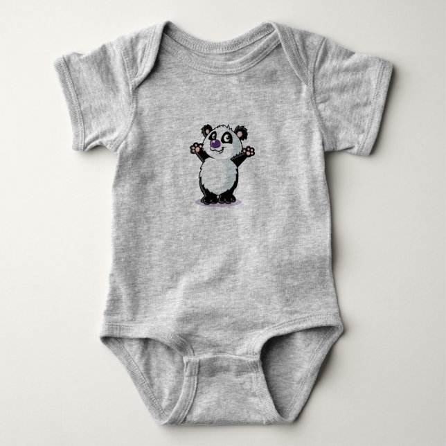 Panda Cute Design Baby Bodysuit (Front)