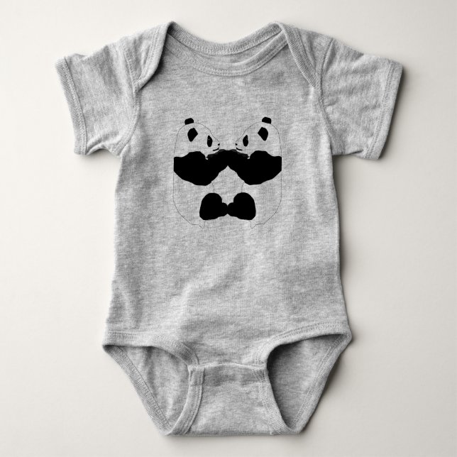 Panda Cute Design Baby Bodysuit (Front)