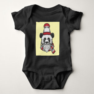 Panda Cute Design Baby Jersey Bodysuit
