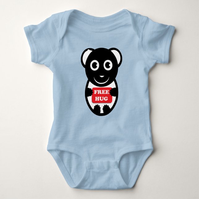 Panda Cute Design Baby Jersey Bodysuit (Front)
