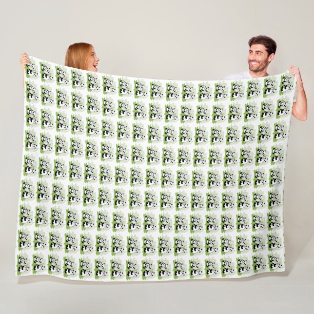 Panda Cute Design Fleece Blanket (In Situ)