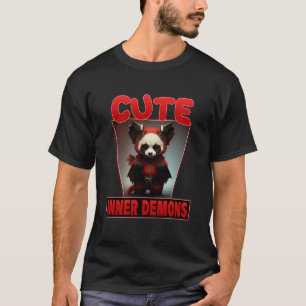 Panda Cute Inner Demons Devil Costume Pandas T-Shirt