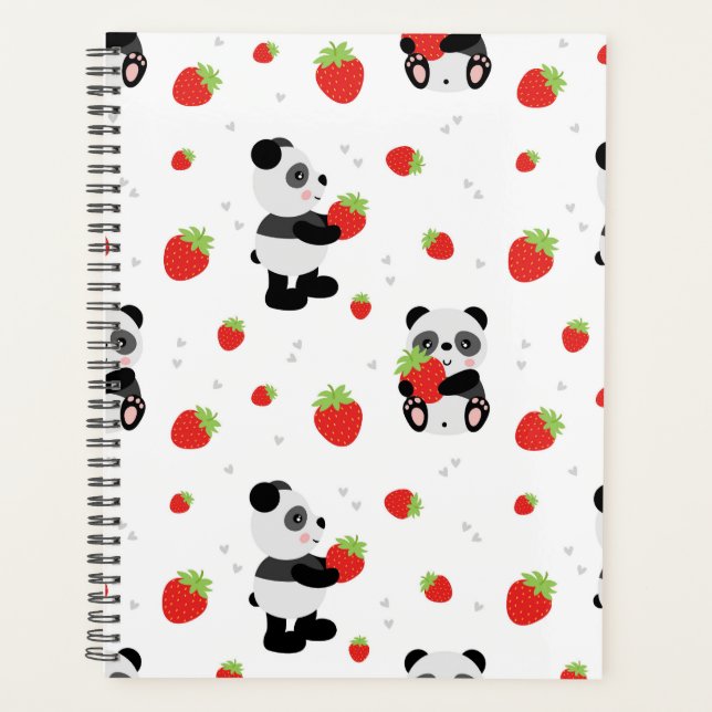 Panda cute with strawberry planner (Front)