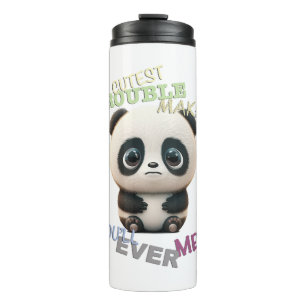 Panda Cuttest Trouble Maker Cute Adorable Funny  Thermal Tumbler