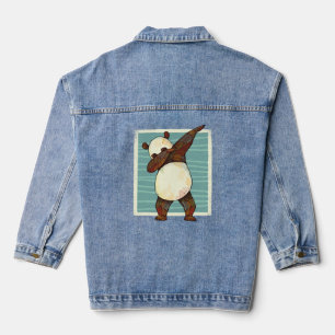 Panda Dabbing Denim Jacket