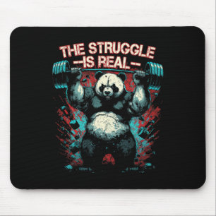 Panda Deadlift Gym Bodybuilding The Struggle Is Re Mouse Pad
