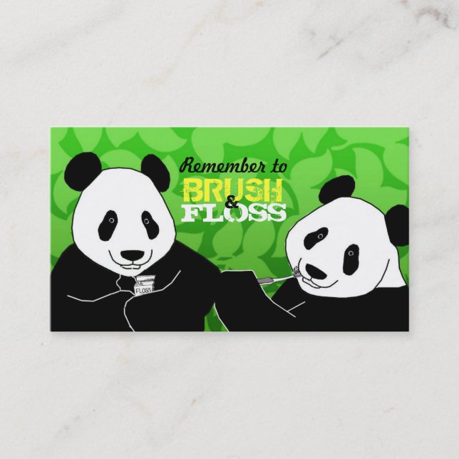 Panda Dentist Business Cards (Front)