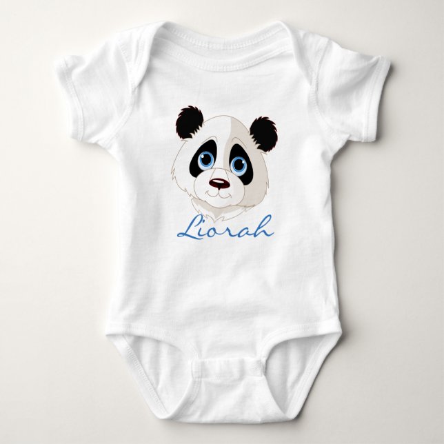 Panda Design Baby Bodysuit (Front)
