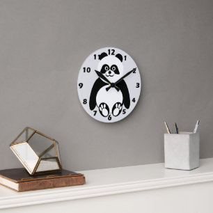 Panda Design Round Clock