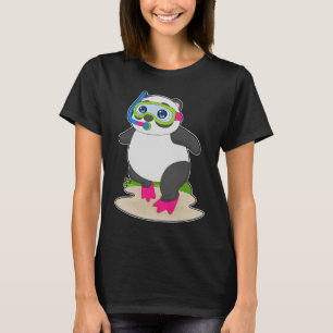 Panda Diver Snorkel Diving T-Shirt