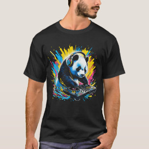 Panda DJ DJing EDM Funky Dance Club T-Shirt