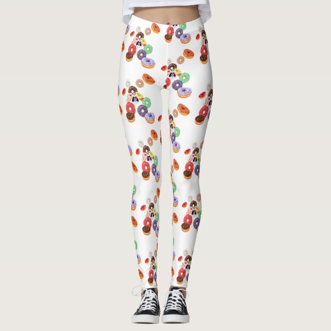 Panda & Doughnuts  Leggings (Front)