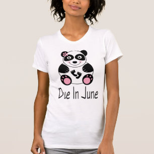 Panda Due In June Maternity T-shirt