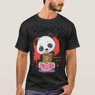 Panda Eat Ramen - Cute Animal Friendly Panda  T-Shirt