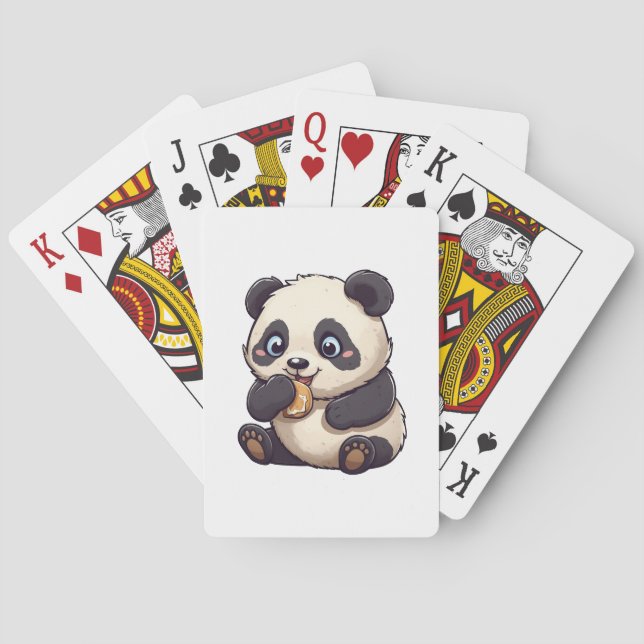 Panda eating a cookie playing cards (Back)