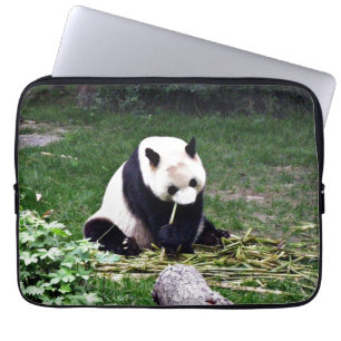 Panda eating Bamboo Laptop Sleeve