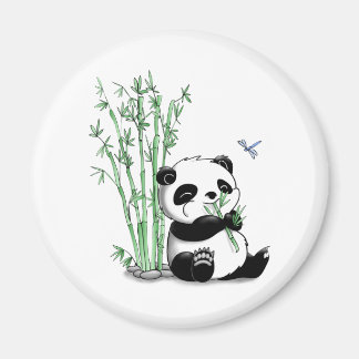 Panda Eating Bamboo Magnet
