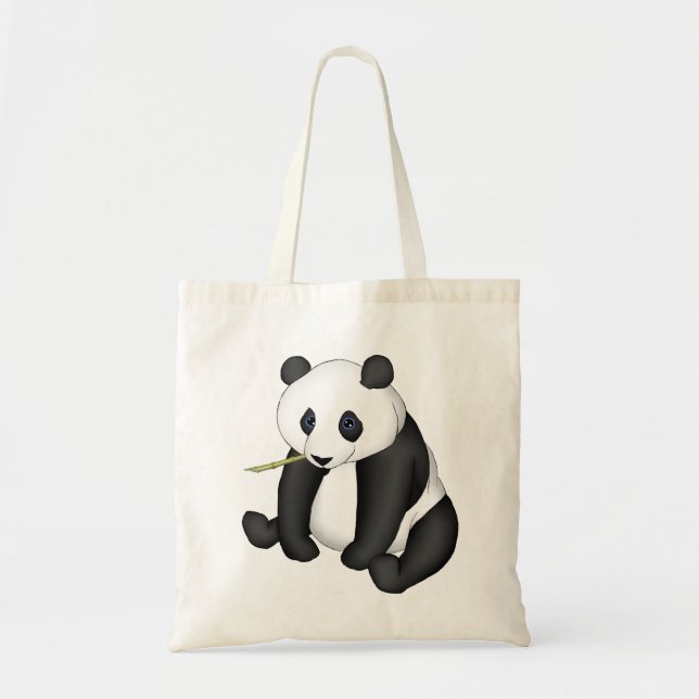 Panda Eating Bamboo Tote Bag (Front)