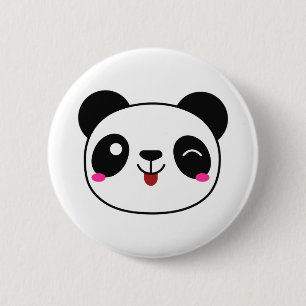 Panda Emoji Round Button