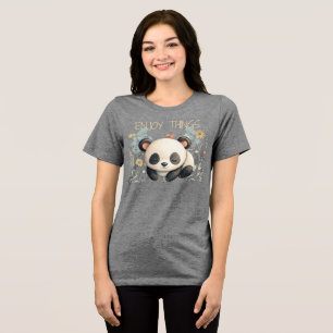 Panda Enjoy Things Tri-Blend Shirt